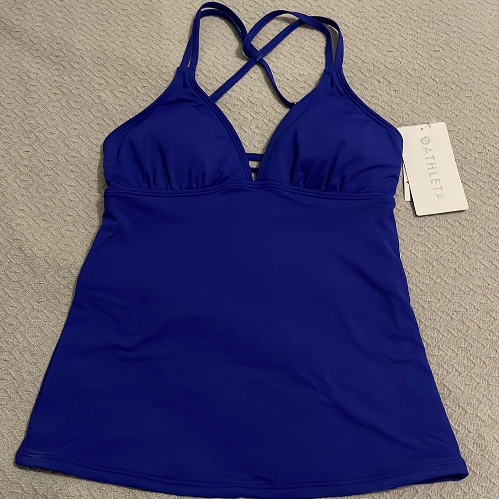 Athleta Women's Blue Swim Top